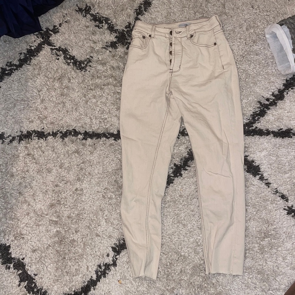 Adika womens cream skinny jeans